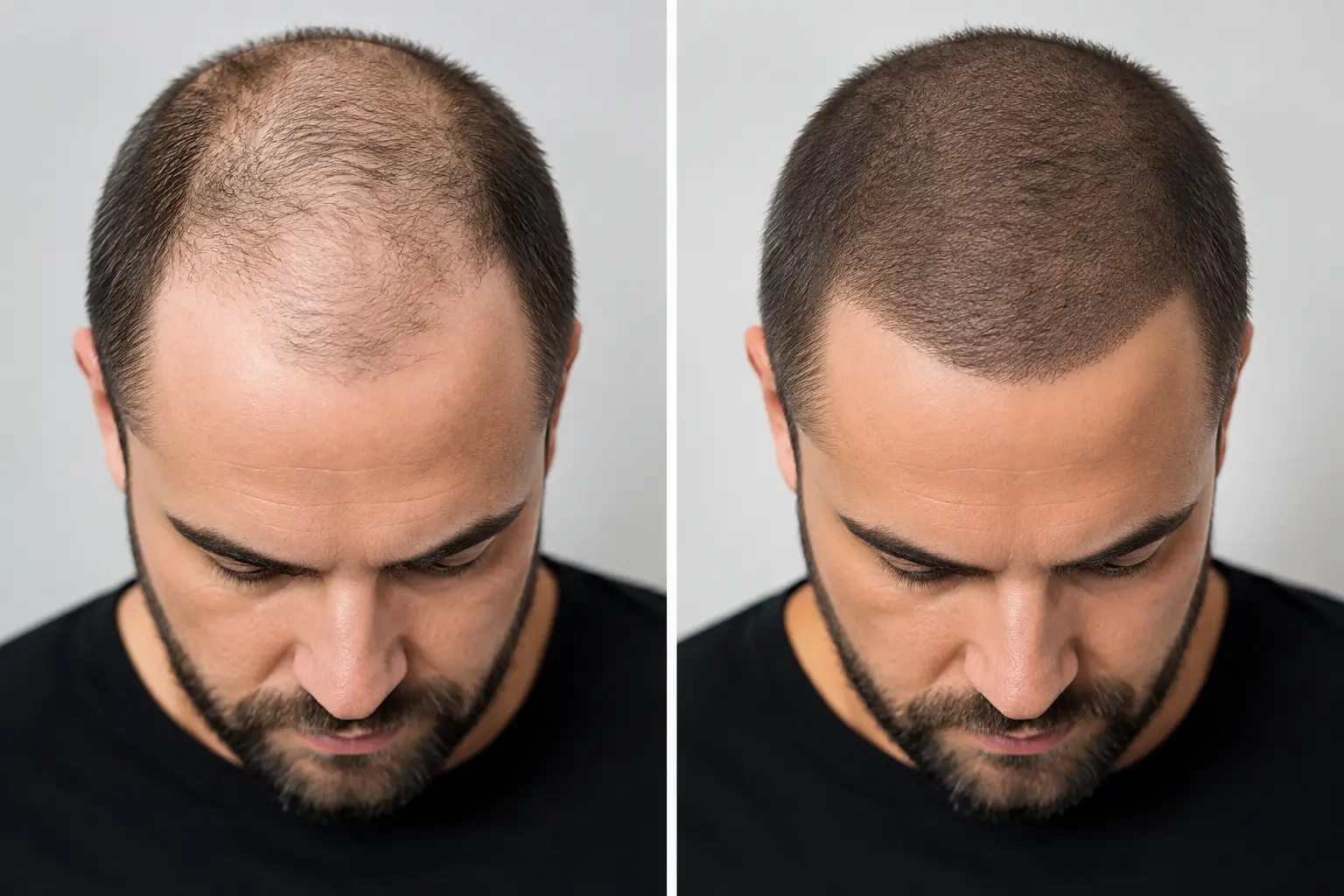 Micropigmentação capilar antes e depois